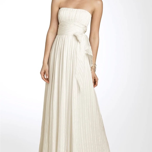 BCBG Dresses & Skirts - BCBG pure silk long gown dress holidays white maxi